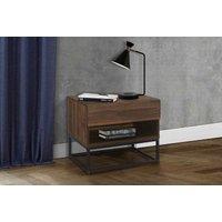 Birlea Houston 1 Drawer Bedside Walnut, Brown