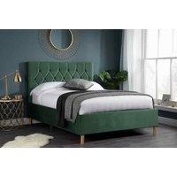 Birlea Small Double Loxley Fabric Bed Green, Green