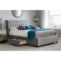 Birlea King Marlow Fabric Bed Grey Velvet, Grey