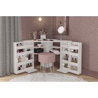 Birlea Olivia Corner Dressing Table With Storage White, White