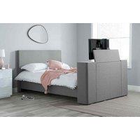 Birlea King Plaza Fabric TV Bed Grey, Grey