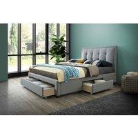 Birlea King Shelby Fabric Bed Grey, Grey