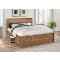 Birlea Double Stockwell Bed Rustic Oak Effect, Brown