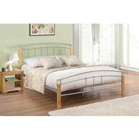 Birlea King Tetras Bed Silver, Silver
