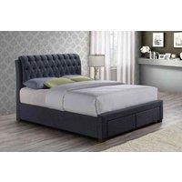Birlea King Valentino 2 Drawer Bed Charcoal, Grey