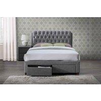 Birlea King Valentino 2 Drawer Bed Grey, Grey