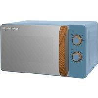 Russell Hobbs RHMM713BL Blue Scandi-style Manual Microwave - Blue