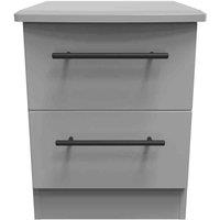 Welcome Furniture Ready Assembled Finsbury 2 Drawer Locker - Dust Grey, Grey