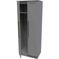 Welcome Furniture Ready Assembled Finsbury Tall Plain Wardrobe - Dust Grey, Grey