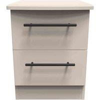 Welcome Furniture Ready Assembled Finsbury 2 Drawer Locker - Kashmir Matt, Cream
