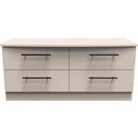 Welcome Furniture Ready Assembled Finsbury 4 Drawer Bed Box - Kashmir Matt, Cream