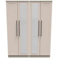 Welcome Furniture Ready Assembled Finsbury Tall 4 Door Wardrobe - Kashmir Matt, Cream