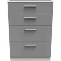 Welcome Furniture Ready Assembled Indices 4 Drawer Deep Chest - Grey/White, Multi