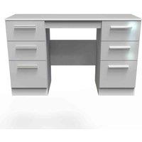Ready Assembled Indices Kneehole Dressing Table - Grey/White, Multi