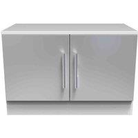 Ready Assembled Indices Low 2 Door Unit - Grey and White, Multi