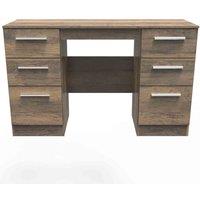 Ready Assembled Indices Kneehole - Vintage Oak, Brown