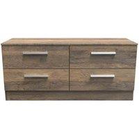 Welcome Furniture Ready Assembled Indices 4 Drawer Bed Box - Vintage Oak, Brown