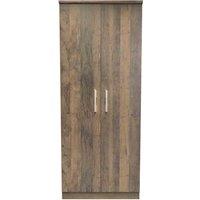 Welcome Furniture Ready Assembled Indices 2ft6in Plain Wardrobe - Vintage Oak, Brown