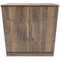Ready Assembled Indices 2 Door Unit - Vintage Oak, Brown