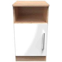 Welcome Furniture Ready Assembled Indices Open Drawer Locker - White and Bardolino Oak, White