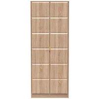 Welcome Furniture Ready Assembled Cuba Tall Plain Wardrobe - Bardolino Oak, Brown
