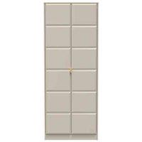 Welcome Furniture Ready Assembled Cuba Tall Plain Wardrobe - Kashmir Matt, Cream