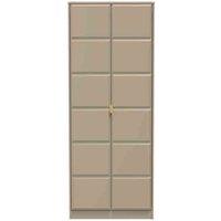 Welcome Furniture Ready Assembled Cuba Tall Plain Wardrobe - Mushroom, Grey