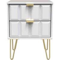 Welcome Furniture Ready Assembled Cuba 2 Drawer Locker - White Matt, White