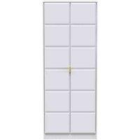 Welcome Furniture Ready Assembled Cuba Tall Plain Wardrobe - White Matt, White