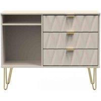 Ready Assembled Copenhagagen 3 Drawer Tv Unit With Legs - Kashmir Matt, White