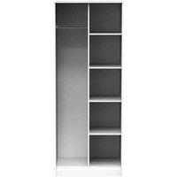 Welcome Furniture Ready Assembled Copenhagagen Tall Open Wardrobe - Kobe Pink and White, Pink