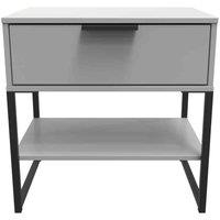 Welcome Furniture Ready Assembled Copenhagagen Single 1 Drawer Locker diego - Dust Grey, Grey