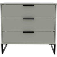 Welcome Furniture Ready Assembled Copenhagagen 3 Drawer Chest diego - Dust Grey, Grey