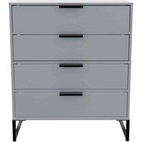 Welcome Furniture Ready Assembled Copenhagagen 4 Drawer Chest diego - Dust Grey, Grey
