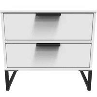 Welcome Furniture Ready Assembled Copenhagagen Double 2 Drawer Locker diego - White, White