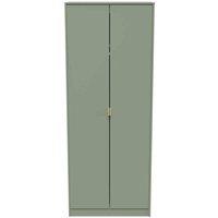Welcome Furniture Ready Assembled Copenhagagen Tall Plain Wardrobe -Reed Green, Green