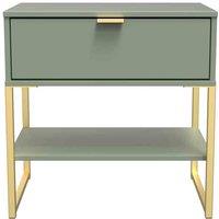 Welcome Furniture Ready Assembled Copenhagagen Single 1 Drawer Locker diego -Reed Green, Green