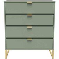 Welcome Furniture Ready Assembled Copenhagagen 4 Drawer Chest - Green, Green