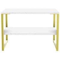 Welcome Furniture Ready Assembled Copenhagagen Lamp Table diego - Marble, Cream