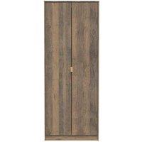 Welcome Furniture Ready Assembled Copenhagagen Tall Plain Wardrobe - Vintage Oak, Brown