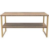 Ready Assembled Copenhagagen Open Shelf Coffee Table Xl - Vintage Oak, Brown