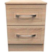 Welcome Furniture Ready Assembled Devon 2 Drawer Locker - Bardolino Oak, Brown