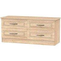 Ready Assembled Devon 4 Drawer Bed Box - Bardolino Oak, Brown