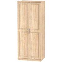 Welcome Furniture Ready Assembled Devon 2ft6in Plain Wardrobe - Bardolino Oak, Brown