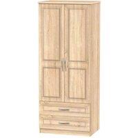 Welcome Furniture Ready Assembled Devon 2ft6in 2 Drawer Wardrobe - Bardolino Oak, Brown