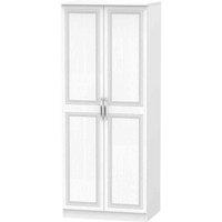 Welcome Furniture Ready Assembled Devon 2ft6in Plain Wardrobe - White, White