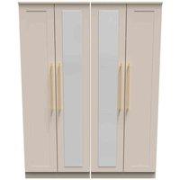 Welcome Furniture Ready Assembled Waltham Tall 4 Door Wardrobe - Kashmir Matt, Cream
