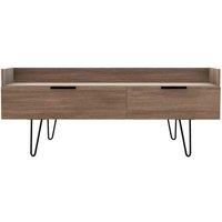 Ready Assembled Hirato Media Console Unit - Carini Walnut, Brown
