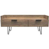 Ready Assembled Hirato Media Console Unit - Vintage Oak, Brown