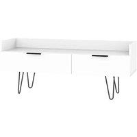 Ready Assembled Hirato Media Console Unit - White Matt, White